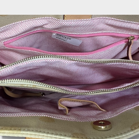 Dooney & Bourke Gold Polka Dot Tote - Picture 8 of 10